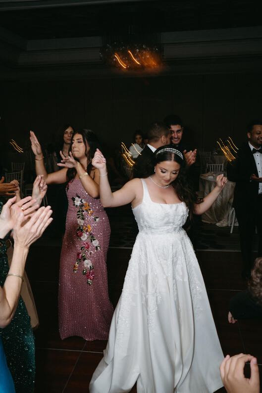 Maya celebrating at Rusty Pelican